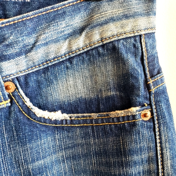 Edwin Vintage Flares Made in Japan Distressed Women NWOT Boho Gypsy Luxury - Picture 6 of 16